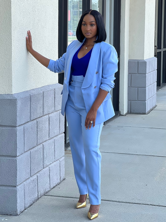 SHE Business Suit Set (Baby Blue)