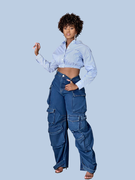 Super Cargo Dark Denim Jeans