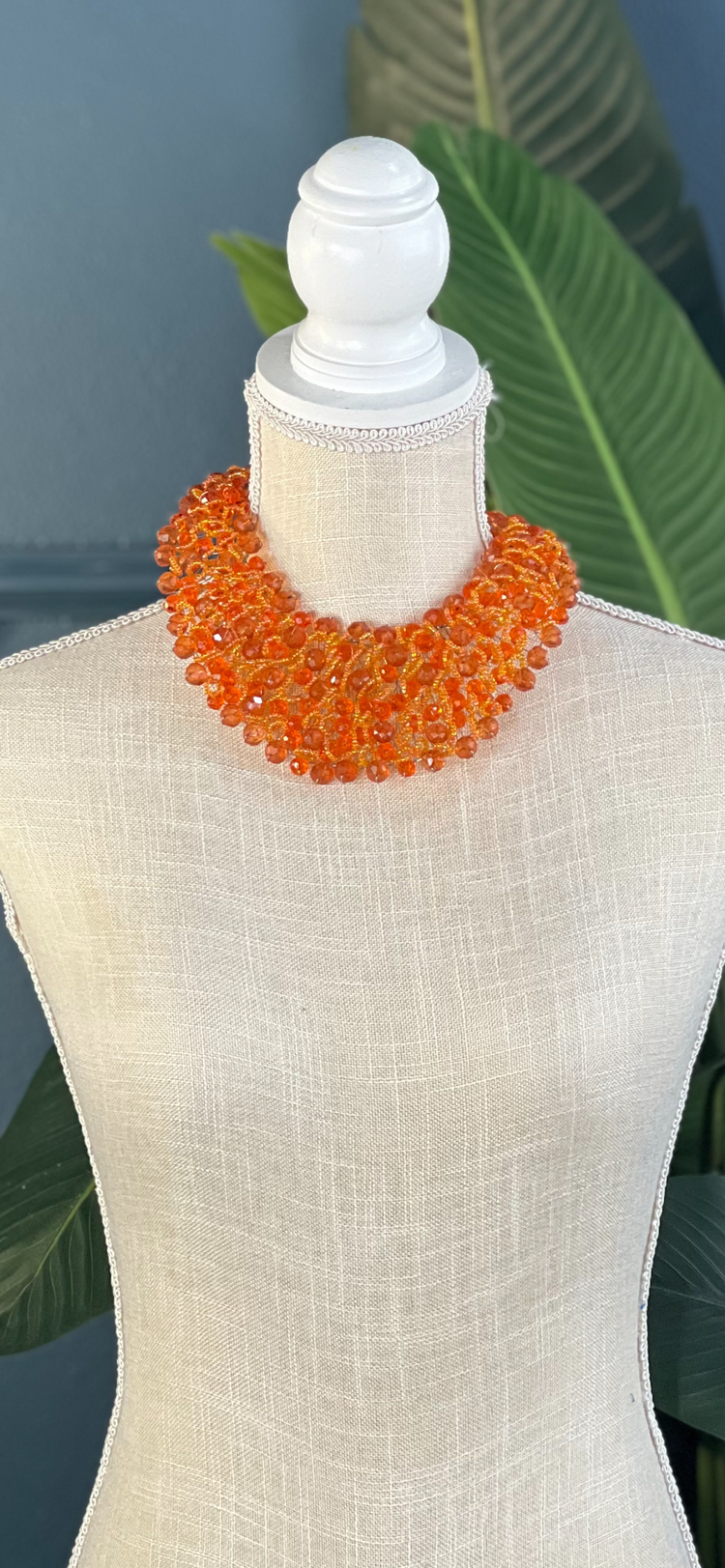 New Orange Bib Necklace