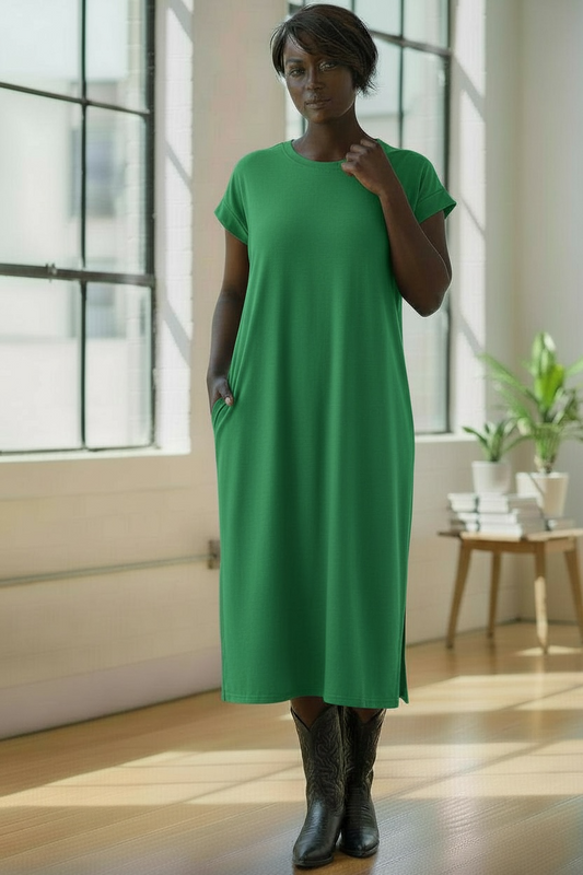 Les Comfy Dress Plus-Kelly Green