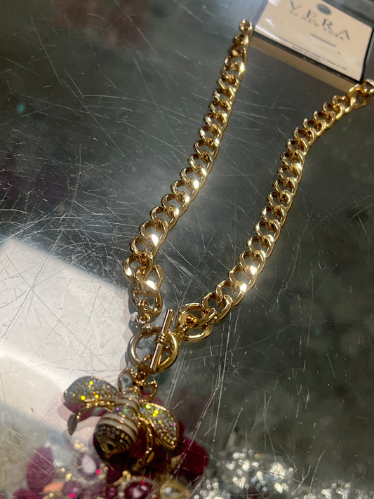 Stone Bee Necklace