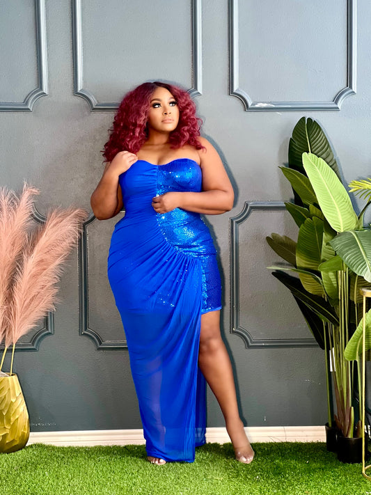 Star Dress Plus-Royal Blue