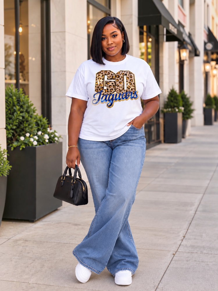 Go Jaguars Sequin Patch Tee Shirt