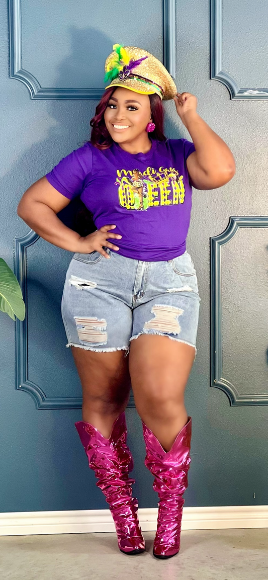 Mardi Gras Queen Tee Shirt