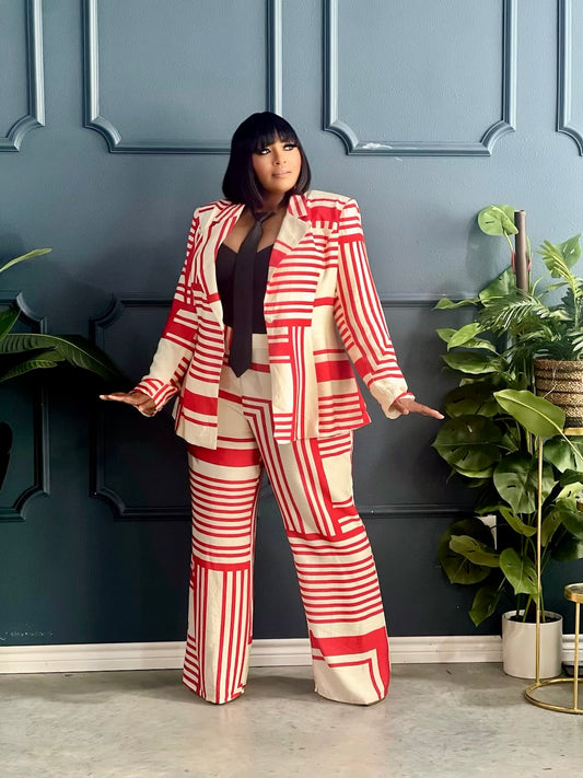 Abstract Suit Plus-Red