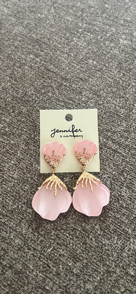 Elegant Shee Earrings-Lt Pink
