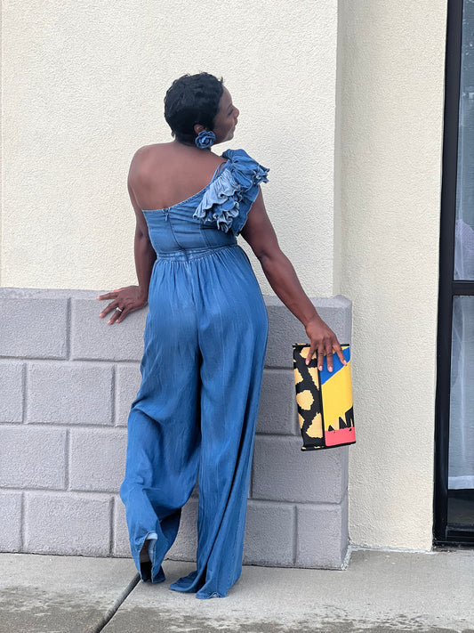 One Drama Shoulder Jumpsuit Plus