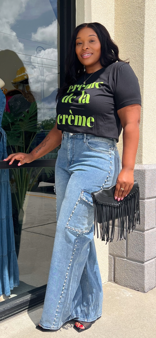 Crème de la Creme Tee Shirt-Green