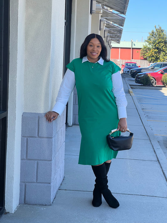 Les Comfy Dress Plus-Kelly Green