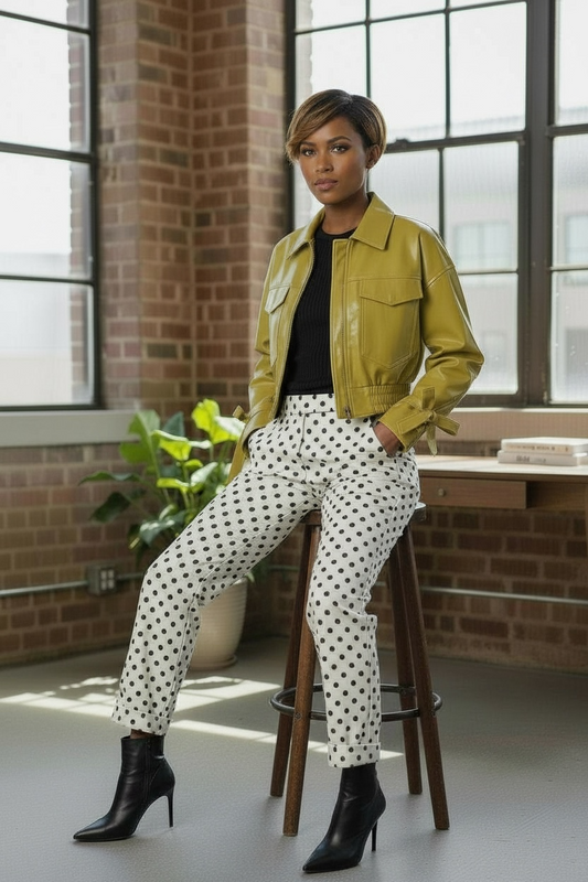 Chartreuse Patent Leather Jacket