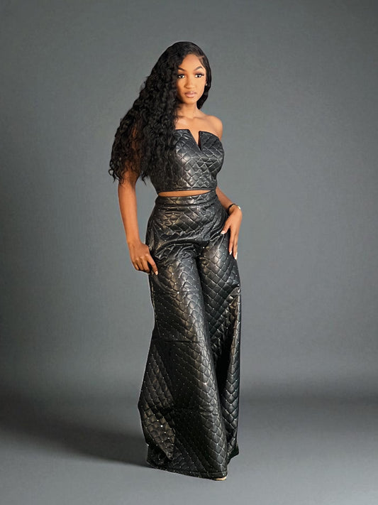 The Quilted Set Black