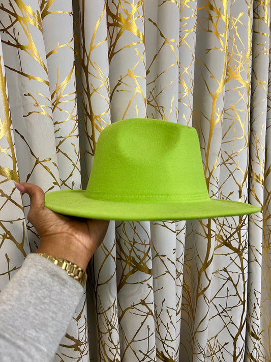 Lime Fedora Hat
