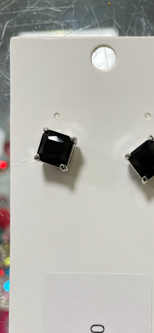 Black Stud Earrings