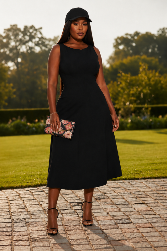 Black Swing Dress Plus