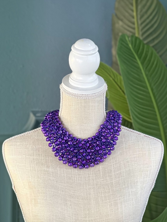 New Purple Bib Necklace