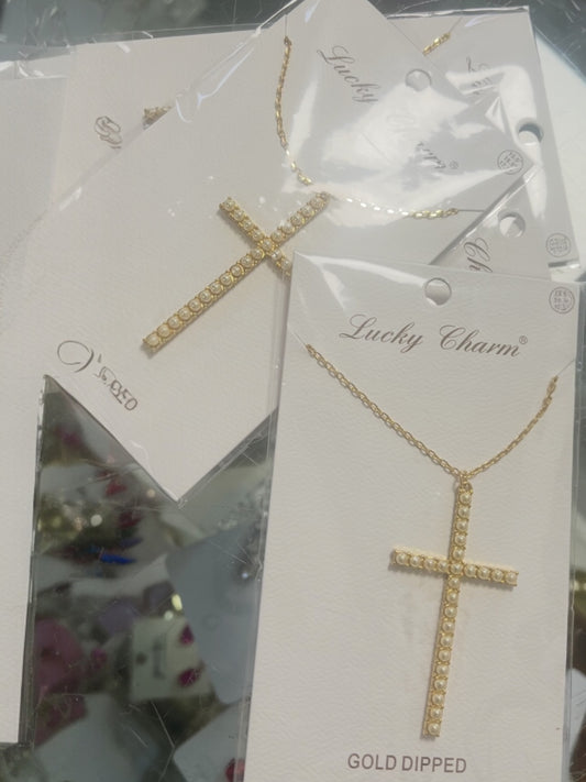Pearl Cross Necklace