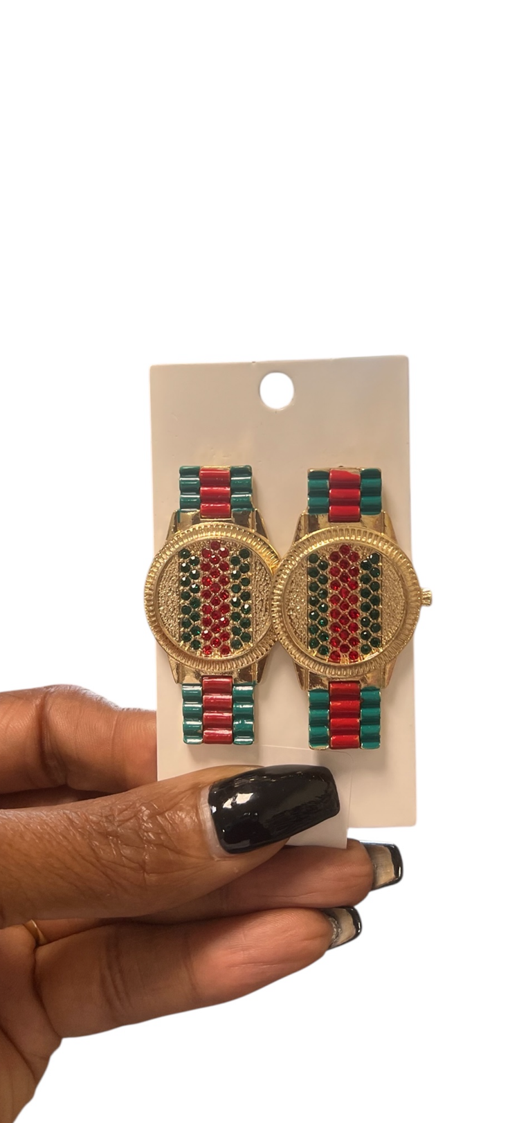 Timeless Earrings Alc-Green Black