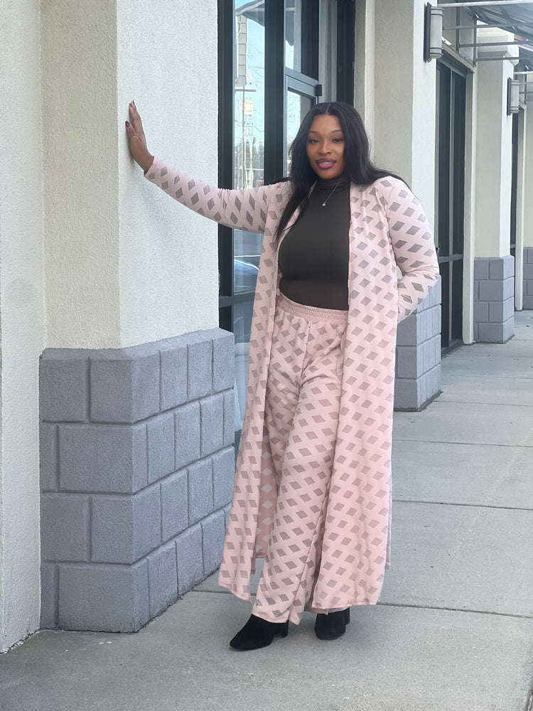 New Duster Set Plus-Mauve