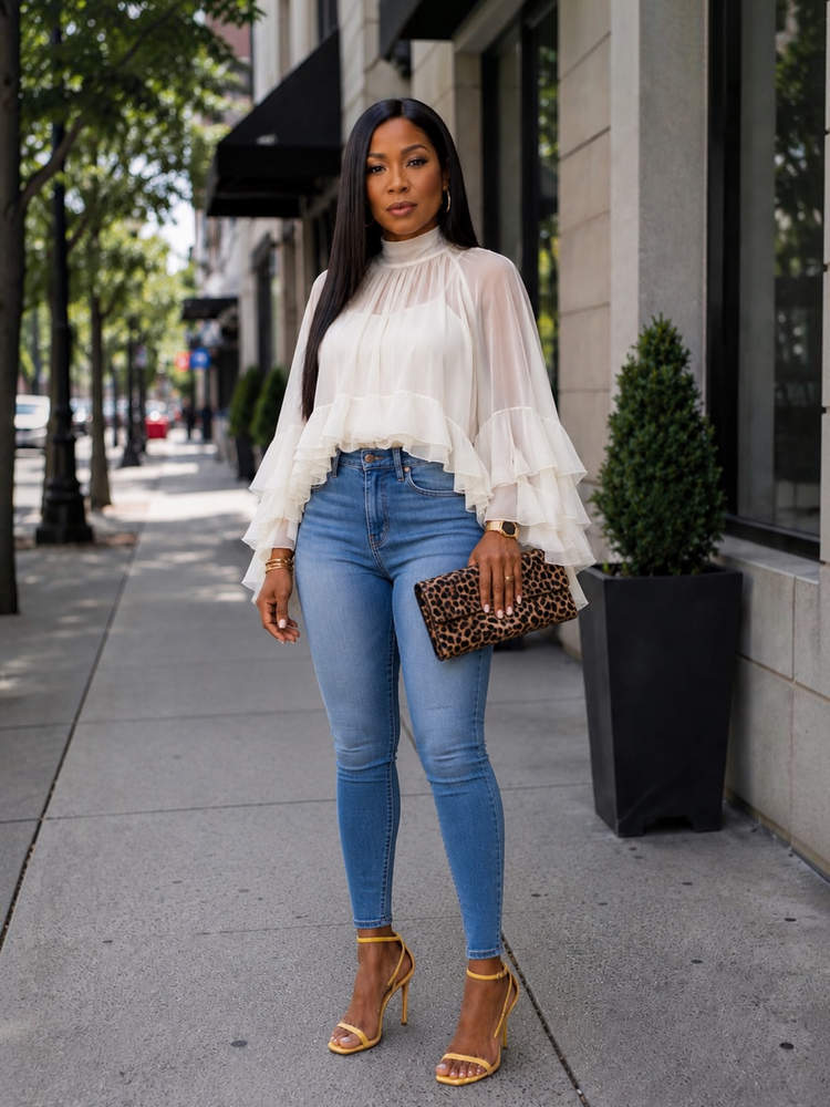 Off White Goddess Blouse Top