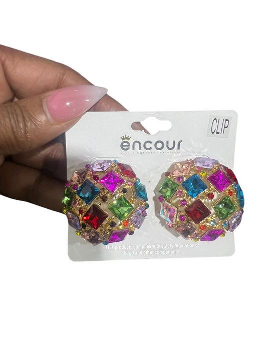 Cluster Clip Earrings