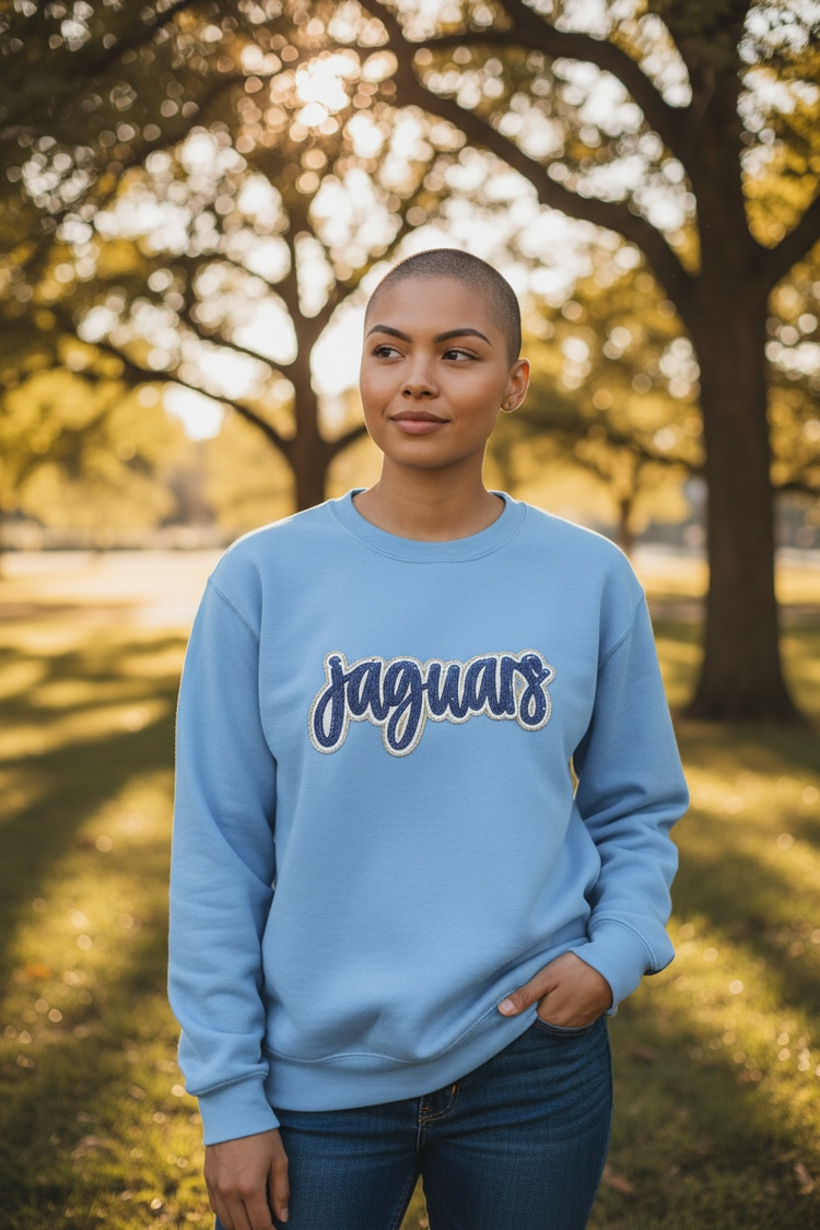 Jaguars Patch Sweatshirt-Columbia Blue