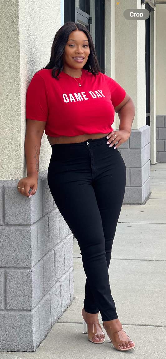 Red White Game Day Tee Shirt