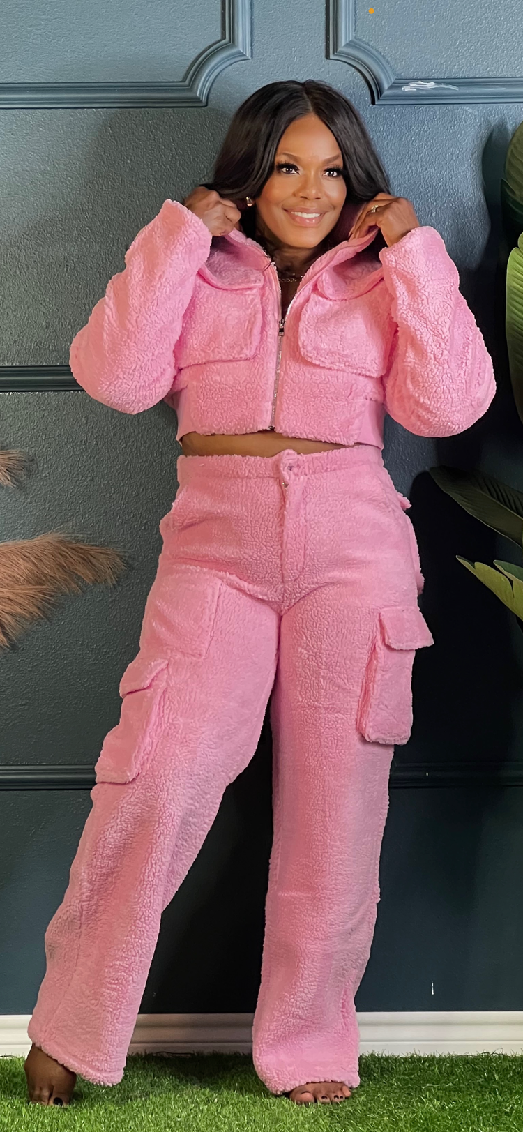 Pink Fuzzy Wuzzy Set