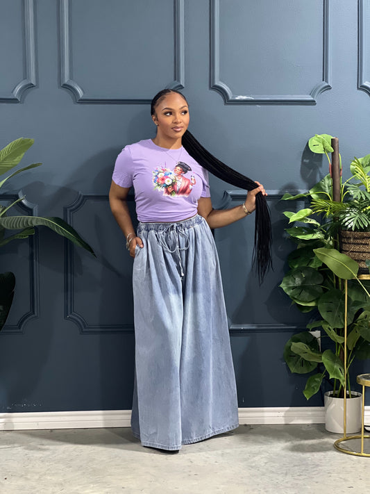 Black Coffee Tee Shirt-Lavender
