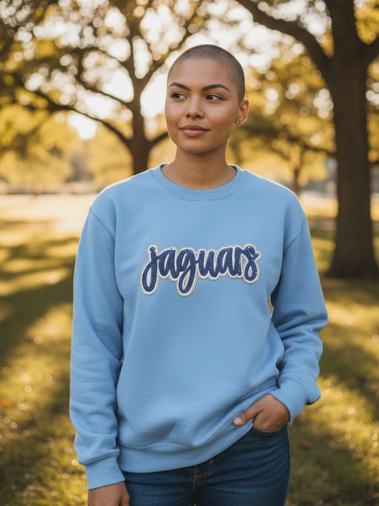 Jaguars Patch Sweatshirt-Columbia Blue