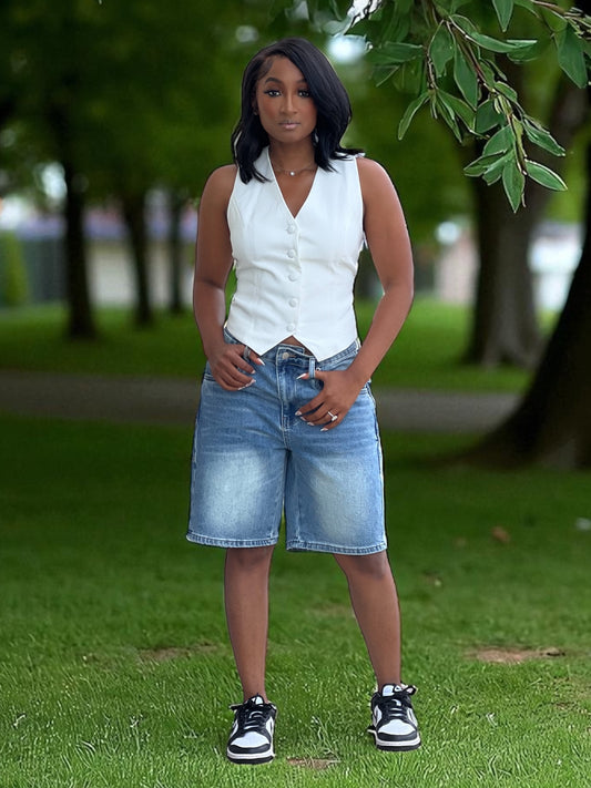 Denim Knee Jorts (Shorts)