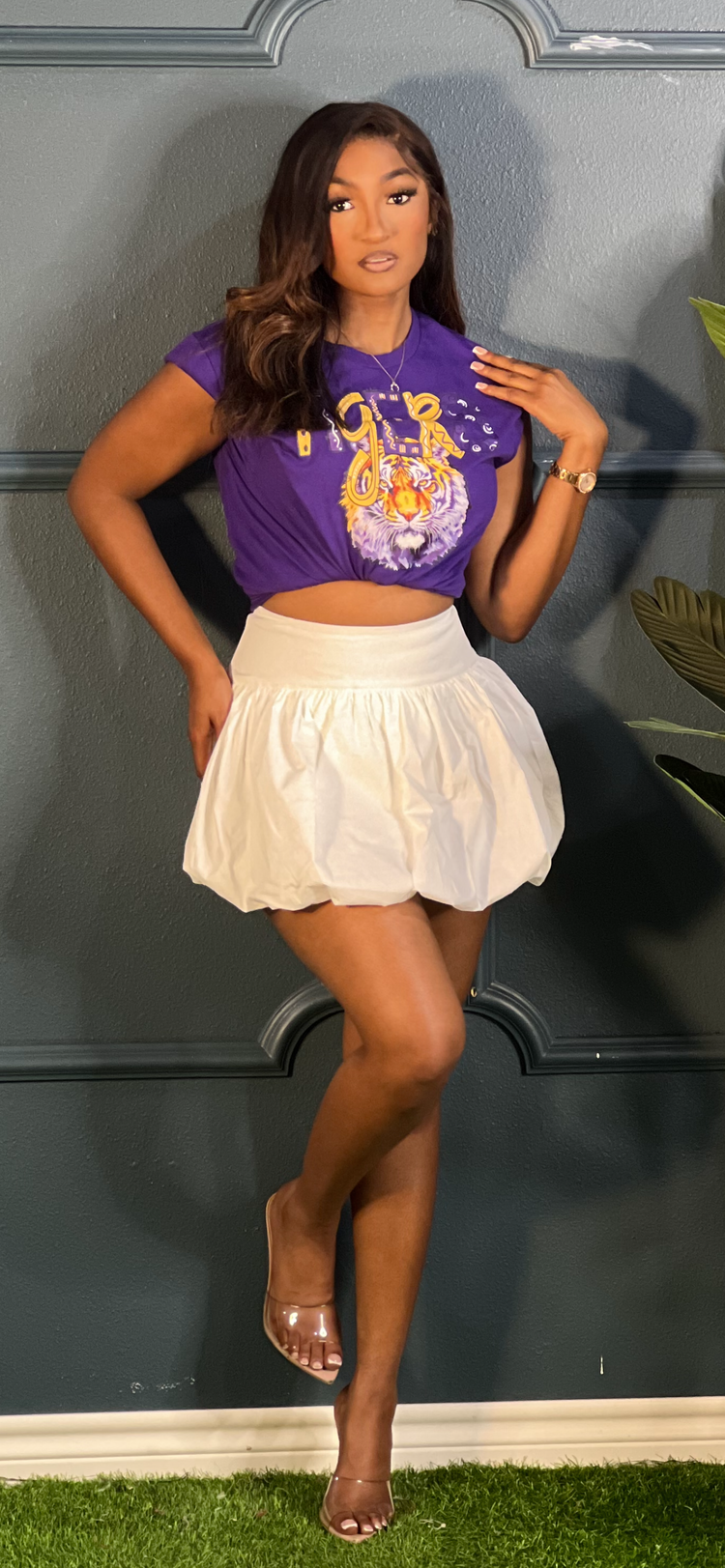 LSU Tee Shirt-Purple