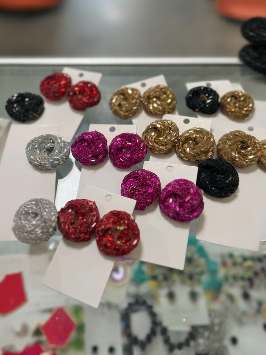 Big Knotted Stud Earrings (5 colors)
