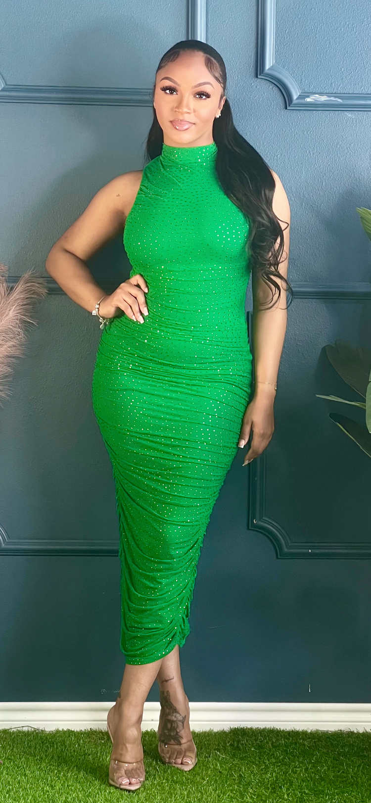 Our Famous Midi Dress-Green