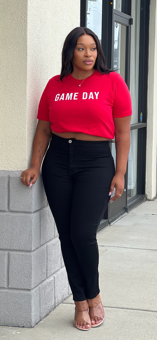 Red White Game Day Tee Shirt