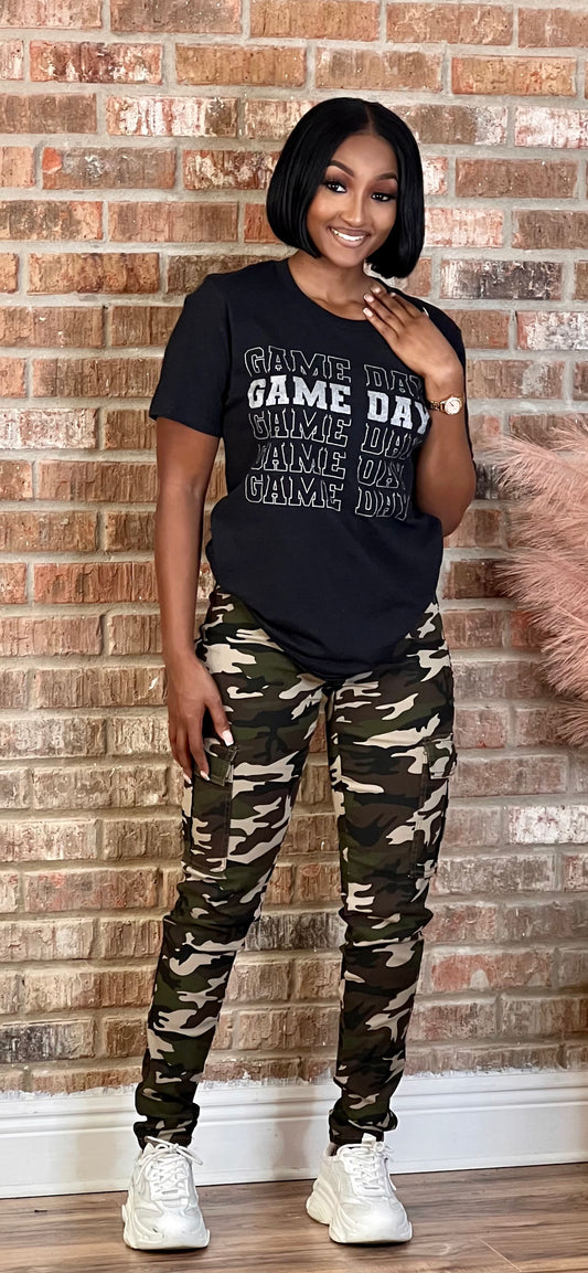 Grey Retro Game Day Tee Shirt (Online only)
