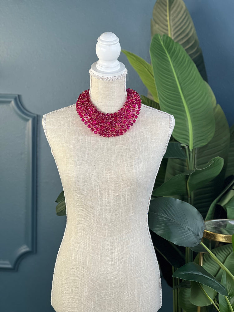 New Pink Bib Necklace