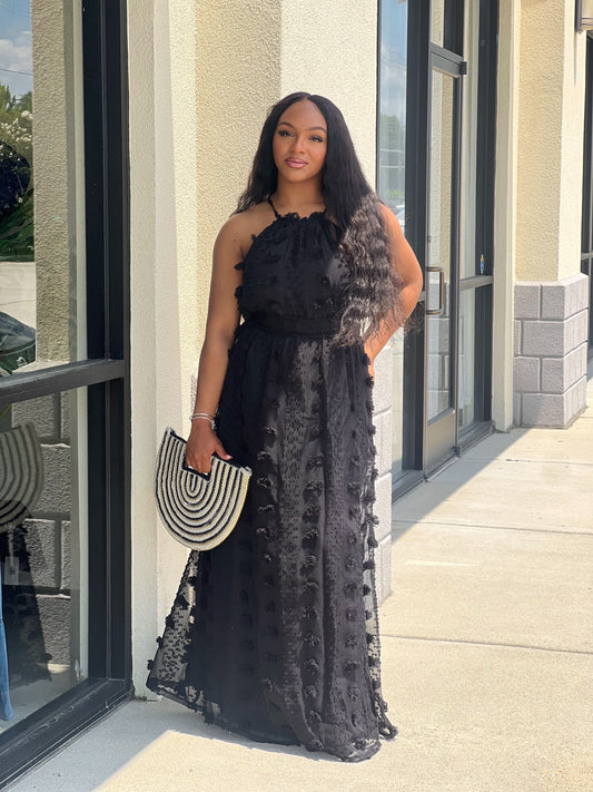 New Spring Maxi Dress-Black