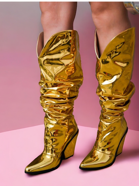 New Hana Boots-Gold