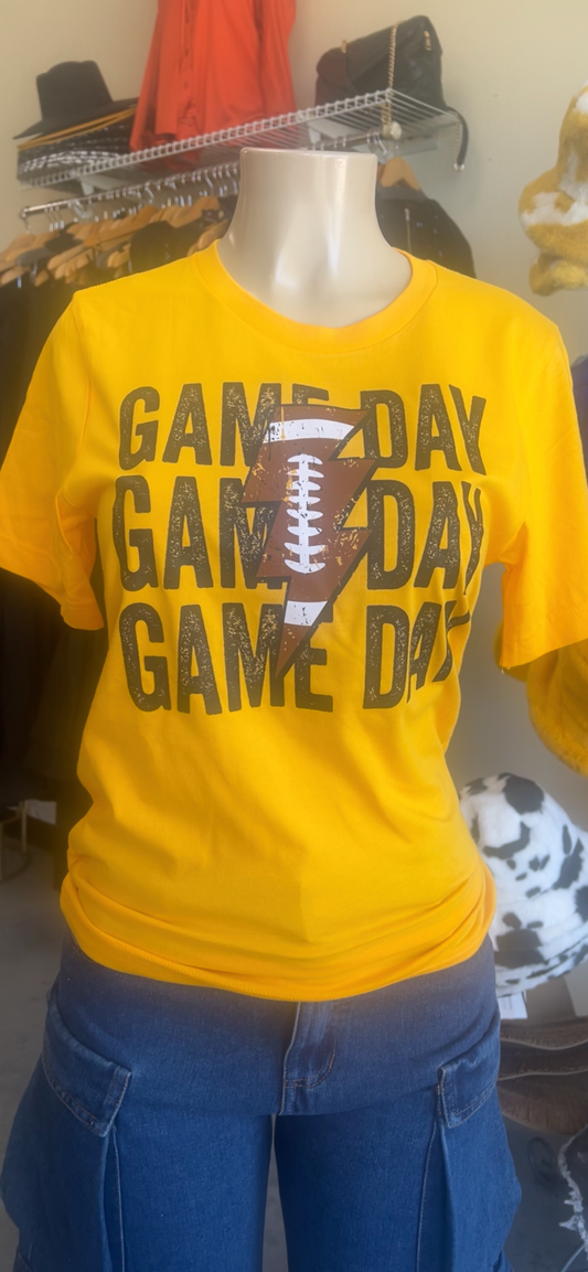 Game Day Tee Shirt-Game Day Lightening (4 Prints & 2 colors)