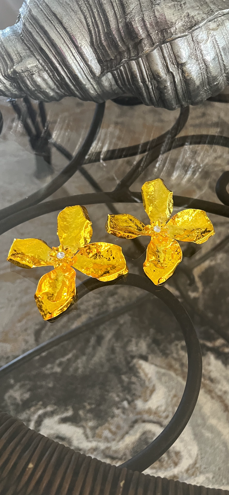 Yellow Petal Earrings