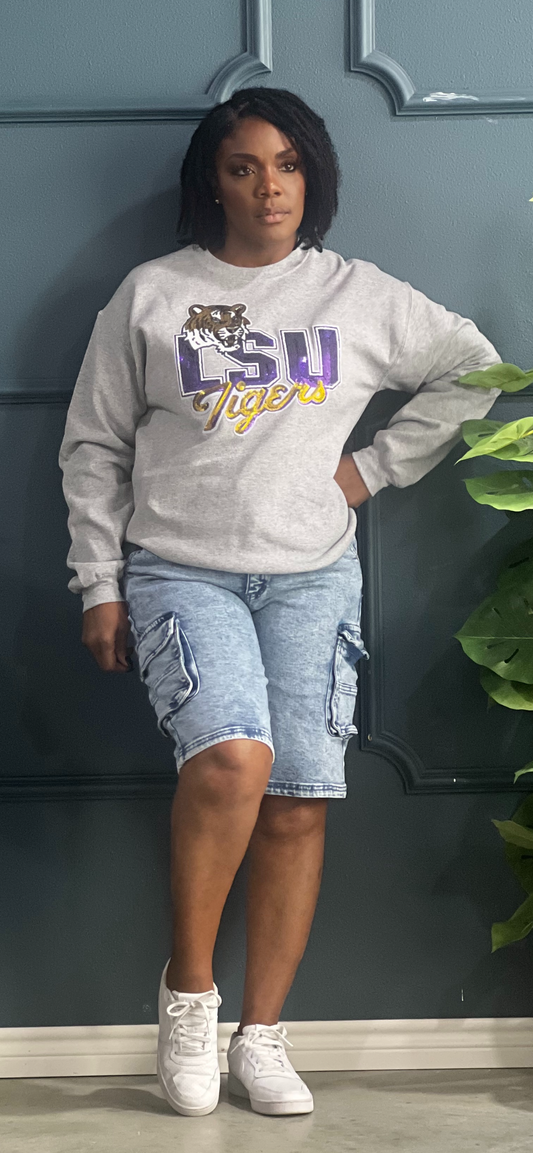 LSU Patch Sweatshirt (Allow 24hrs)
