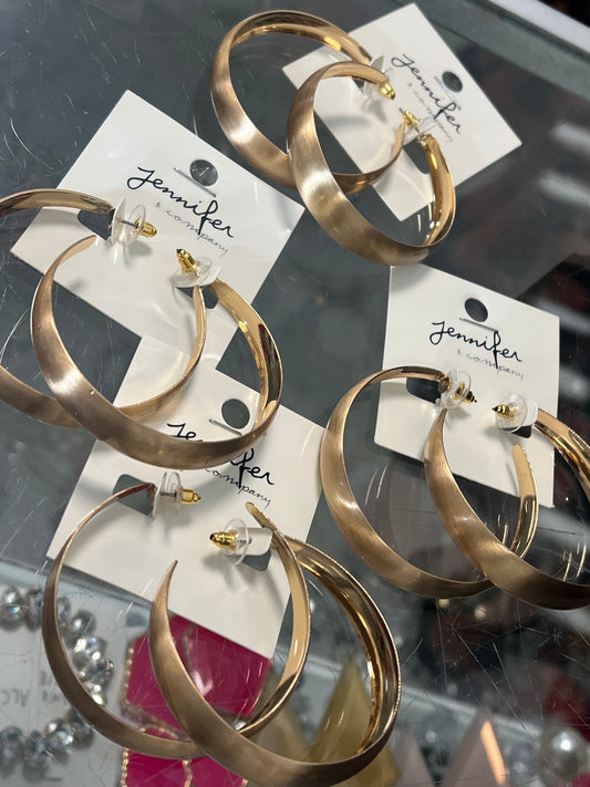 New Matte Hoop Earrings