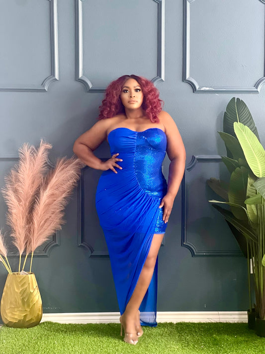 Star Dress Plus-Royal Blue