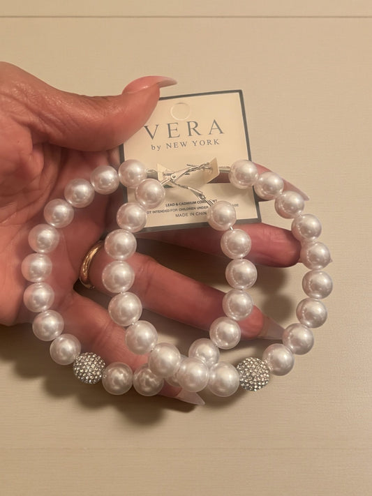 New Large Pearl Hoop Earrings