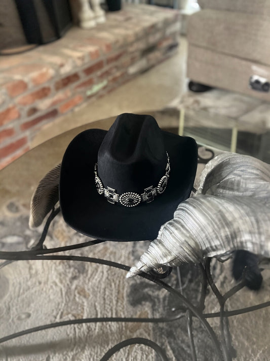 Western Hat-Black Buckle