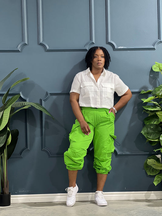 Parachute Jogger Pants-Classic Green