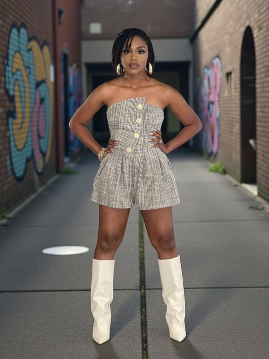 New Tweed Romper