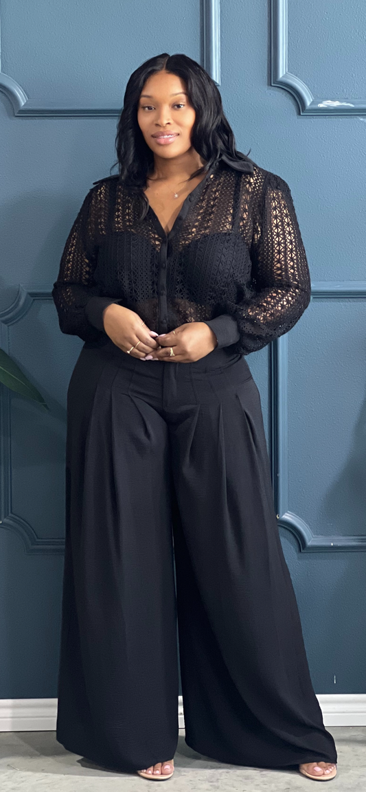 Crochet Bucket Set Plus-Black
