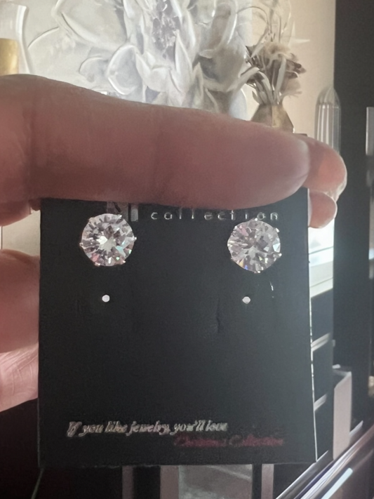 All Round Stud Stoned Earrings