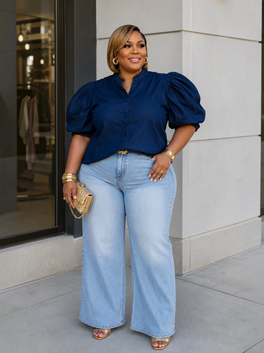 Dark Denim Macy Top Plus